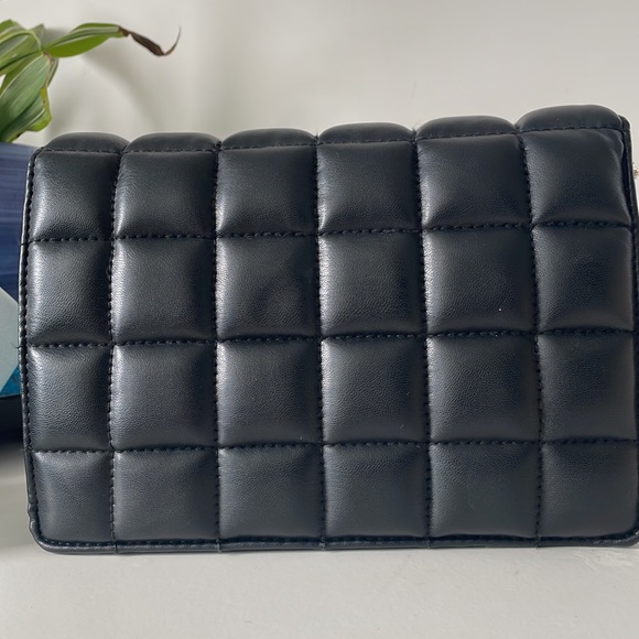Black Faux Leather Crossbody/Clutch Bag - Picture 3 of 5